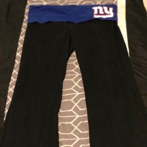 VS Pink NY Giants bootcut yoga pants